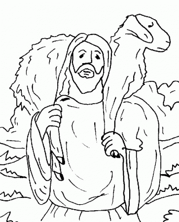 Jesus with the lost sheep, Luke 15: 4 - 7