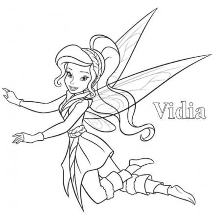 Print Vidia Tinkerbell Coloring Page or Download Vidia Tinkerbell 