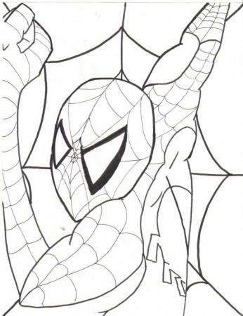 Cute Pin Spider Man Color Page Coloring Pages For Kids Cartoon 