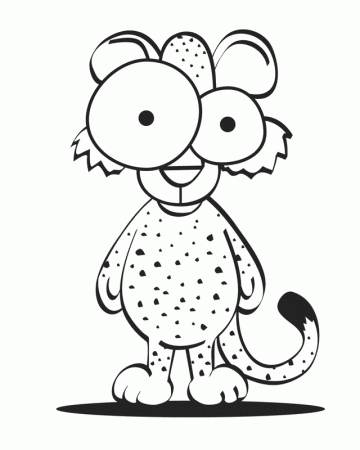 Baby cheetah Colouring Pages