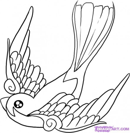 Pix For > Simple Bird Drawing Tattoo