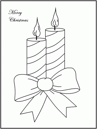 FREE Christmas Candles Coloring Pages