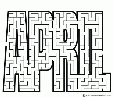 spring maze Colouring Pages