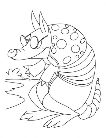 Armadillo feeling cold coloring pages | Download Free Armadillo feeling  cold coloring pages for kids | Best Coloring Pages