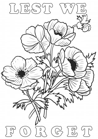 Lest We Forget coloring pages