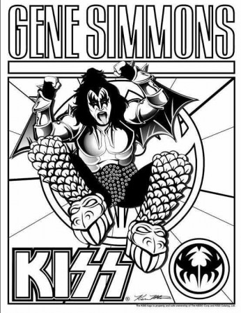 Gene coloring page! | Kiss band, Kiss artwork, Kiss art