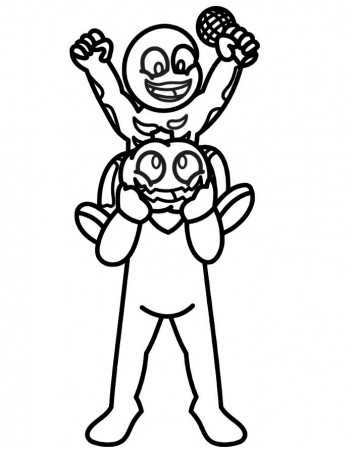 Coloring page FNF Skid and Pump Print Free
