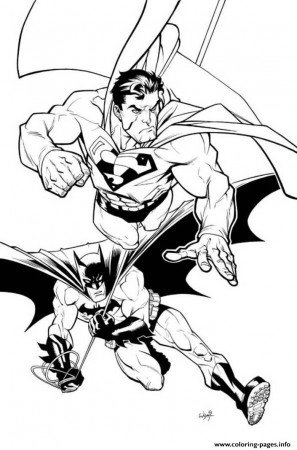 Superman And Batman Coloring Page3f76 Coloring page Printable