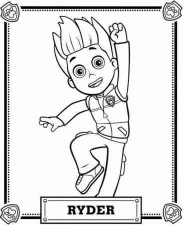 Ryder Paw Patrol Coloring Pages - Free Printable Coloring Pages for Kids