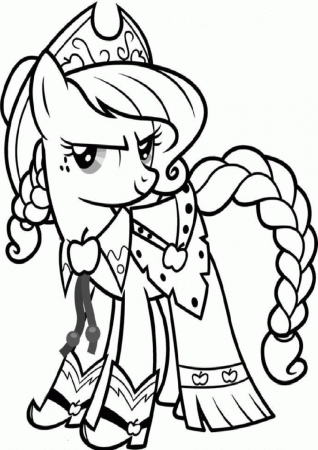 My Little Pony Coloring Pages Applejack For Kids | Best Coloring ...