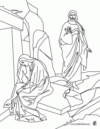 RELIGIOUS EASTER coloring pages - Resurrection of Jesus Christ