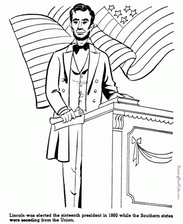Printable Abraham Lincoln Coloring Pages - High Quality Coloring Pages