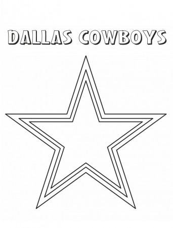 Dallas Cowboys Star Coloring Page - Free Printable Coloring Pages for Kids
