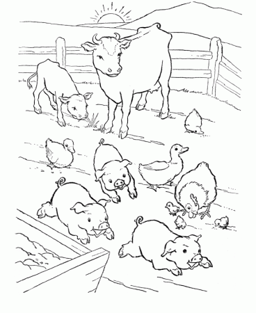 Pigs - Coloring Pages for Kids and for Adults
