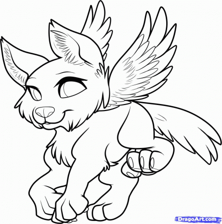 Baby Wolf With Wings Coloring Pages - Coloring Pages For All Ages