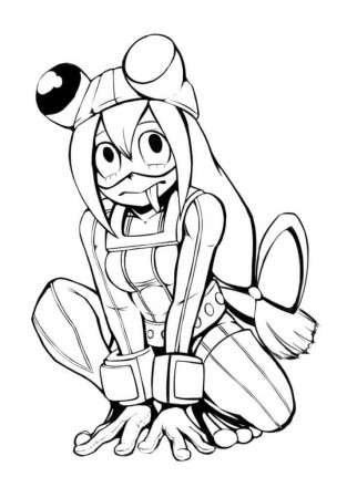 tsuyu asui 5 Coloring Page - Anime Coloring Pages