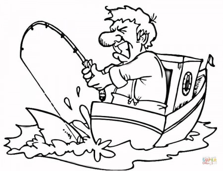 Mad Fisher coloring page | Free Printable Coloring Pages