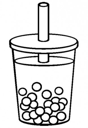 Drawing Bubble Tea Coloring Pages - WAVESMEETSAND