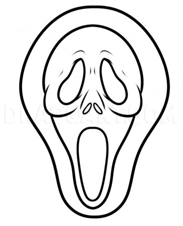 Drawing The Scream Mask Easy, Step by Step, Drawing Guide, by Dawn |  dragoart.com in 2021 | Easy halloween drawings, Scary drawings, Scream mask