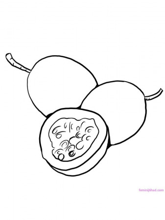 passion fruit coloring pages to print. Passion fruit is one of the many  fruits that develop in trop… | Fruit coloring pages, Fruit coloring, Coloring  pages to print