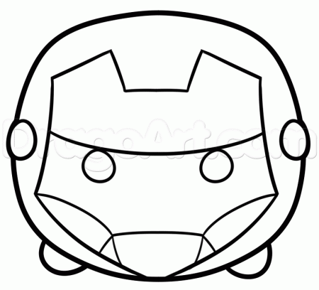 How to Draw Tsum Tsum Iron Man, Step by Step, Disney Characters ...