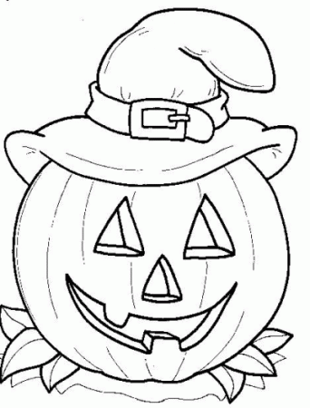 Easy to Color Coloring Sheets For Halloween Printable - Free ...