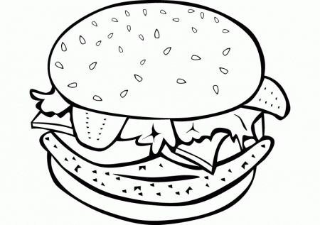 Burger coloring pictures