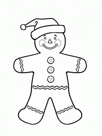 Free Coloring Pages Gingerbread Boy - High Quality Coloring Pages