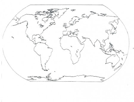 World Map Black And White Continents Goseekit Image Printable ...