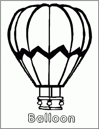 Hot Air Balloon Coloring Page - Widetheme