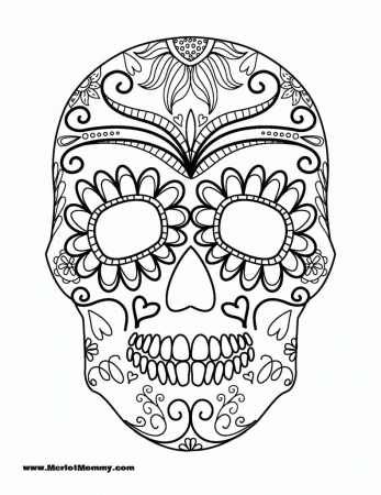 Sugar Skulls - Coloring Pages for Kids and for Adults