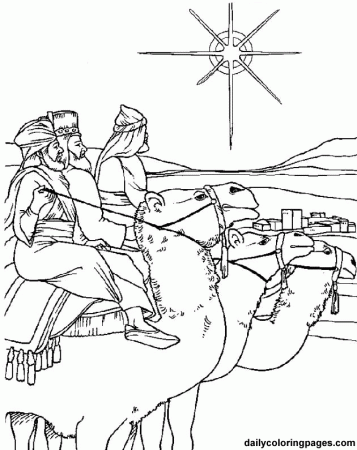 Wise Men Coloring Page - Coloring Pages for Kids and for Adults
