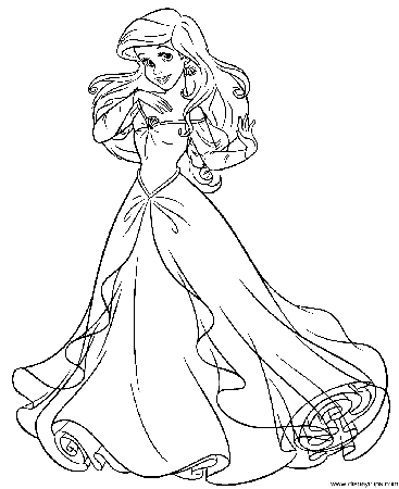 Coloring Pages Mermaid Ariel - High Quality Coloring Pages
