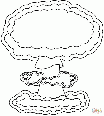 Nuclear Explosion coloring page | Free Printable Coloring Pages