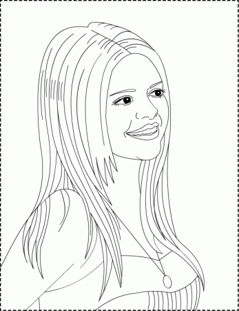 Selena Gomez Coloring Page To Print