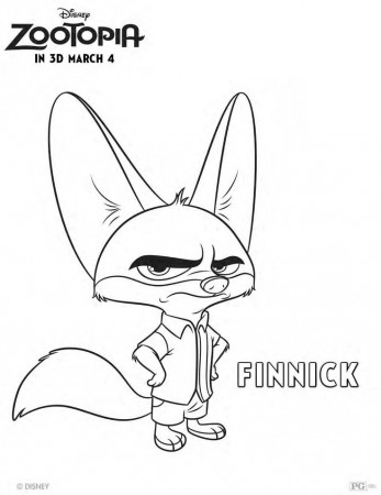 Finnick - Zootopia Coloring Page