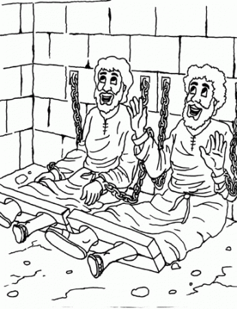 Paul and Silas coloring page
