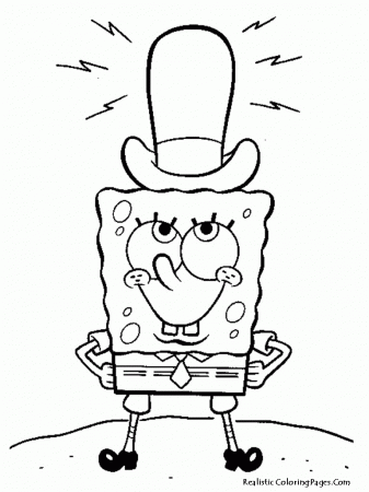 spongebob and gary coloring page | Only Coloring Pages