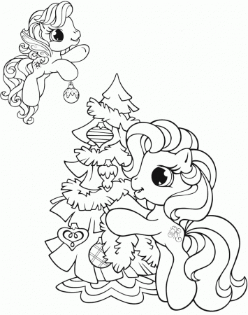 My little pony christmas coloring pages to download and print for free
