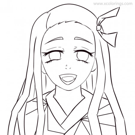 Demon Slayer Coloring Pages Nezuko Kamado Lineart by yhernhenry -  XColorings.com