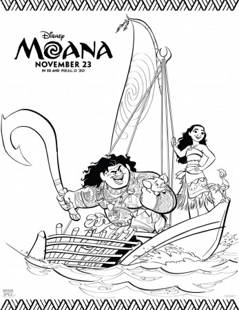 Printable Moana and Maui Coloring Pages ...popsugar.com