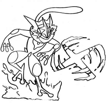 Greninja Coloring Pages of Pokemon - Free Pokemon Coloring Pages