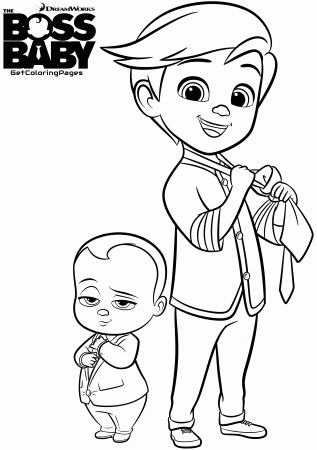 Baby boss to color for kids - Baby Boss Kids Coloring Pages
