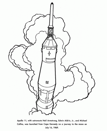 USA-Printables: Apollo 11 launch coloring pages - The Space Race ...