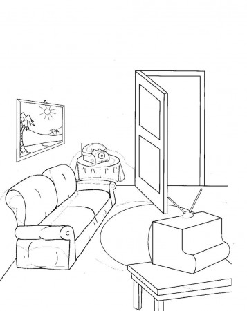 The best free Living room coloring page images. Download from 284 ...