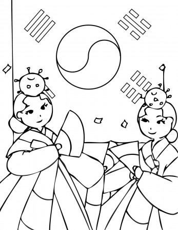 Korean Coloring Pages