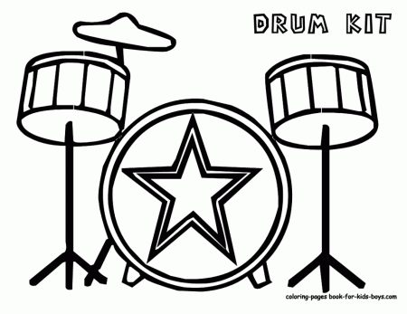 Drum Kit Coloring Page