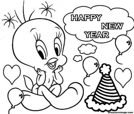 New Years Coloring Pages 2020, Happy New Year Printable ...