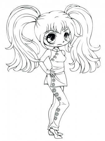 The best free Cute girl coloring page images. Download from ...
