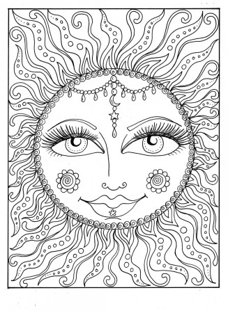 Instant Download SUN Summer Coloring Page Adult Coloring Page - Etsy Israel